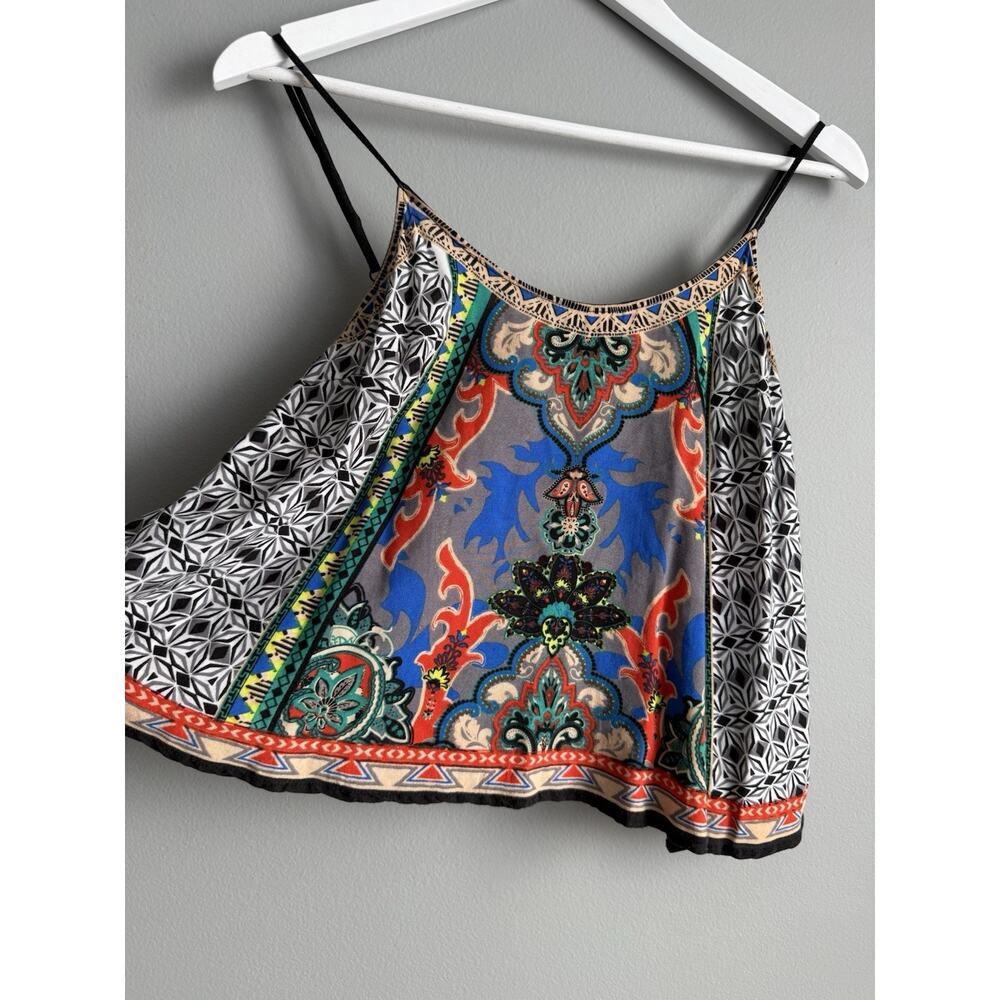 Flying Tomato Womens Tank Top L Boho Tribal Print Flowy Strappy Summer Festival
